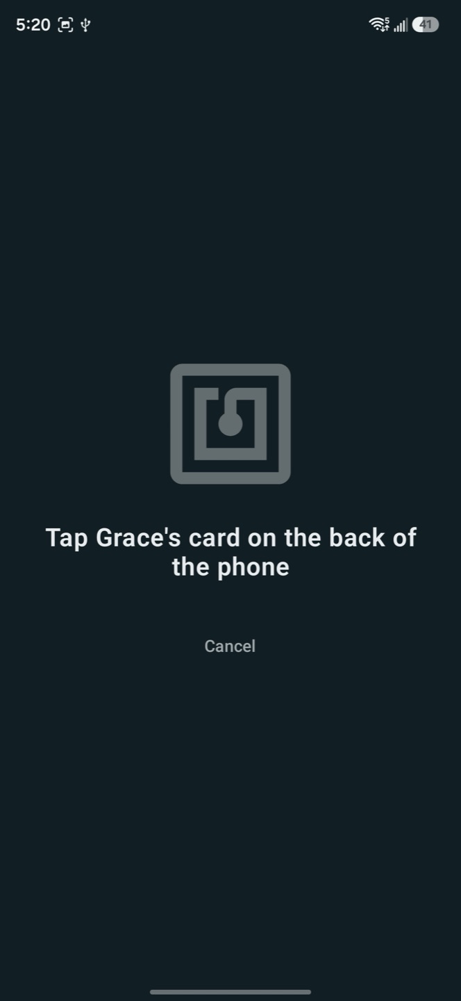 Assigning a staff card with a tap on the back of the phone